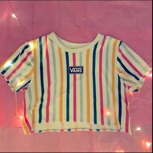 Stripped White Crop Top